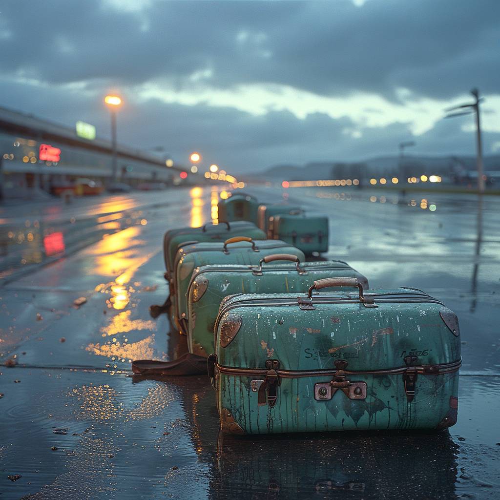 Air Algérie : Des bagages dans une flaque d’eau (photos)