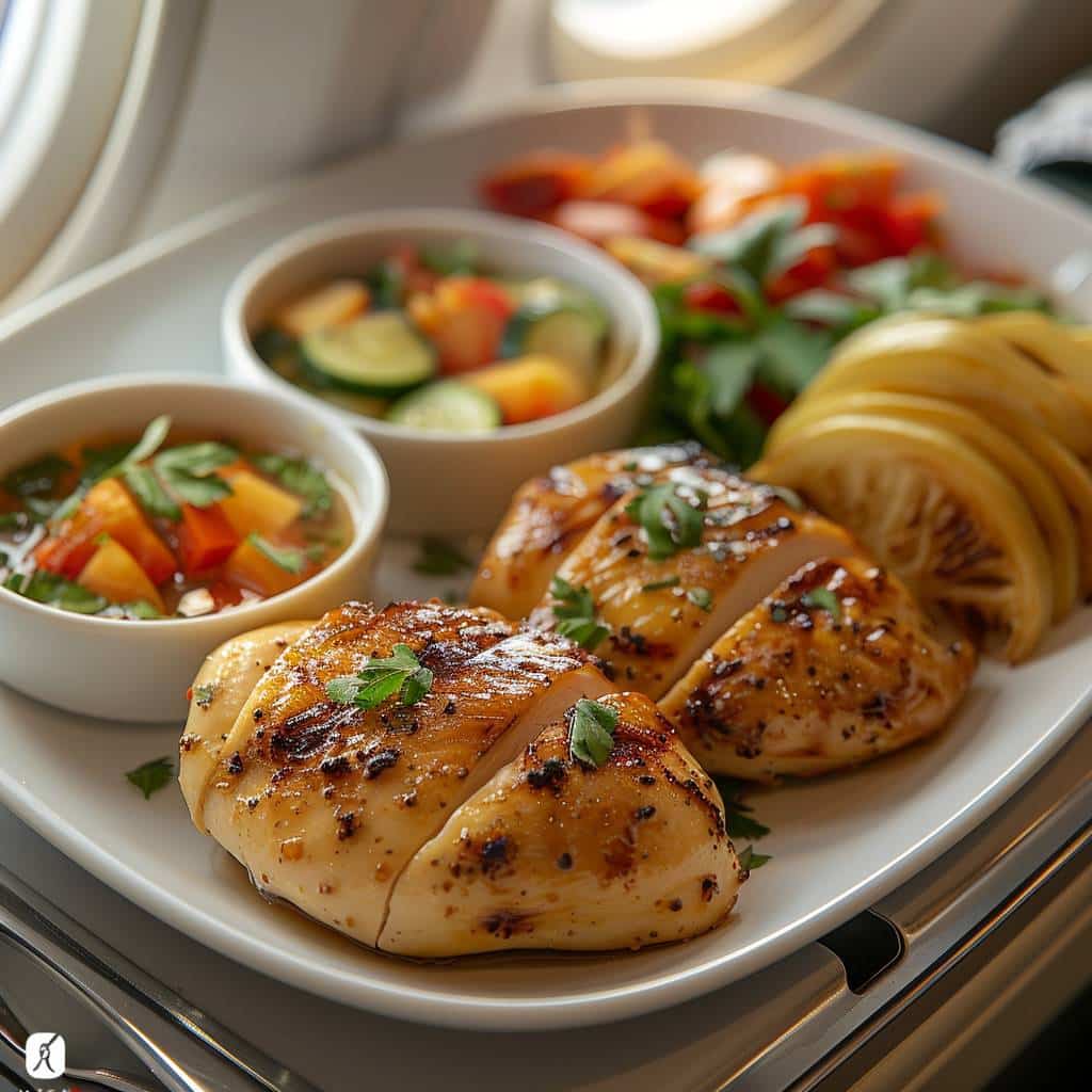 Le dîner servi à bord de Royal Air Maroc