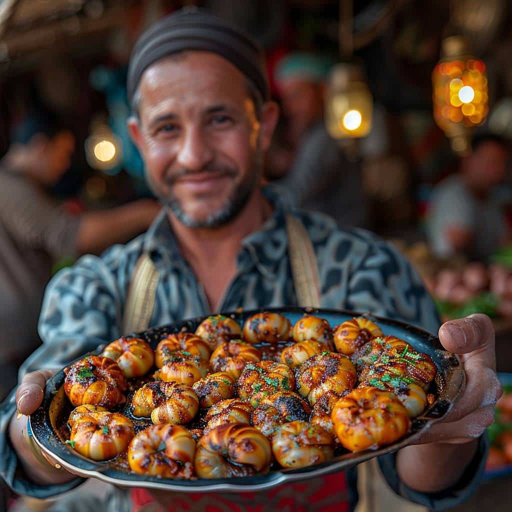 Les escargots, un mets typique de Marrakech