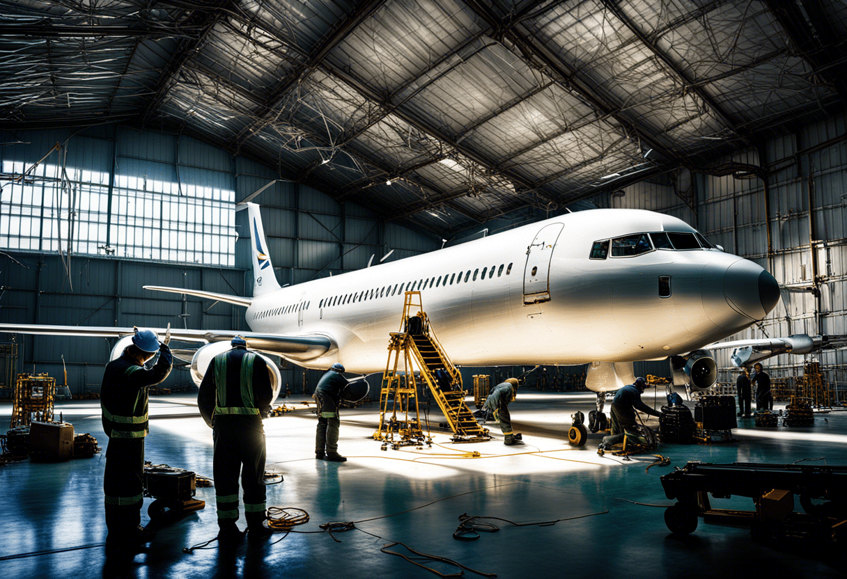 Avions de la compagnie en révision technique  
Flotte d'Air Algérie en maintenance régulière