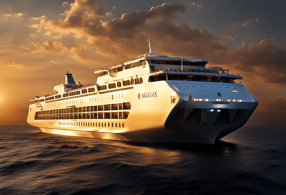 Badji Mokhtar 3 majestueux en mer comme le Titanic  
Navire emblématique sur l'eau rappelant le Titanic