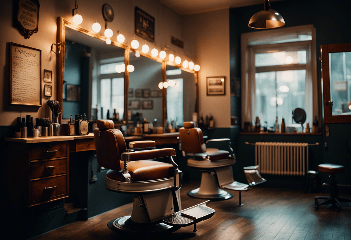 Deux jeunes femmes russes se coiffent au salon  
Salon de coiffure en Algérie avec deux femmes russes