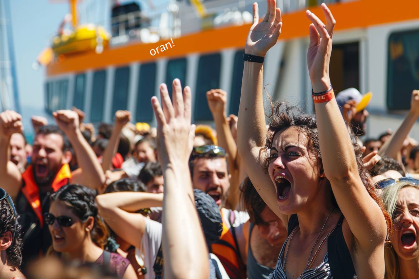 Retour chaotique au port de Marseille en Algérie  
Scènes de désordre au port de Marseille après un voyage