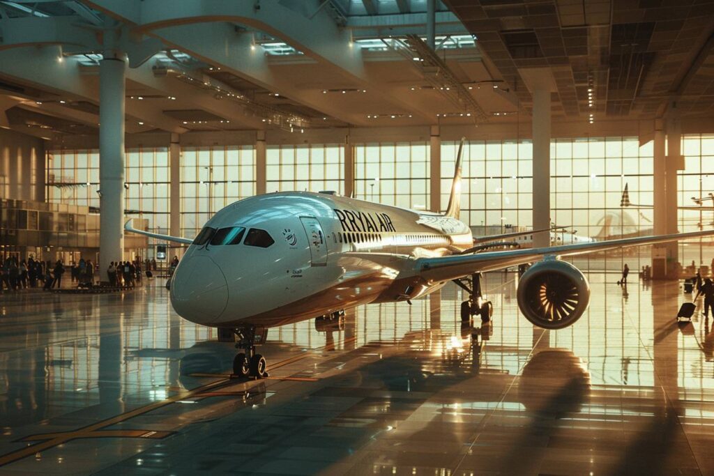 Avion de Royal Air Maroc en vol international