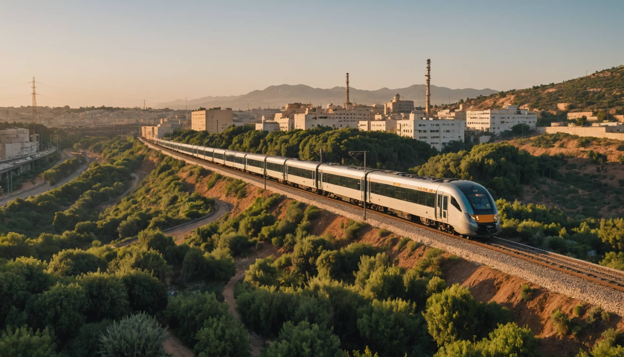 Chantiers en Algérie montrant le progrès et la modernité  
Construction en cours symbolisant le développement national