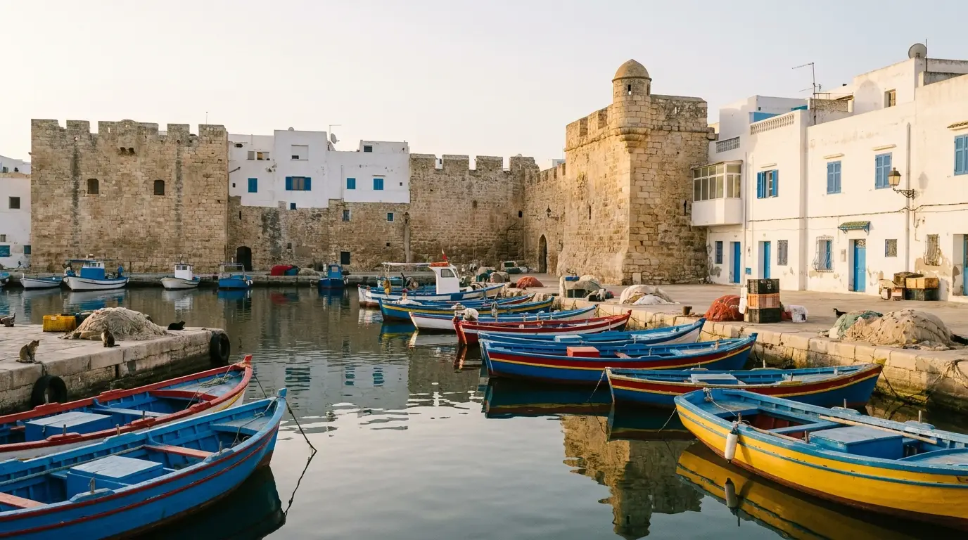 Vieux port de peche de Bizerte en Tunisie