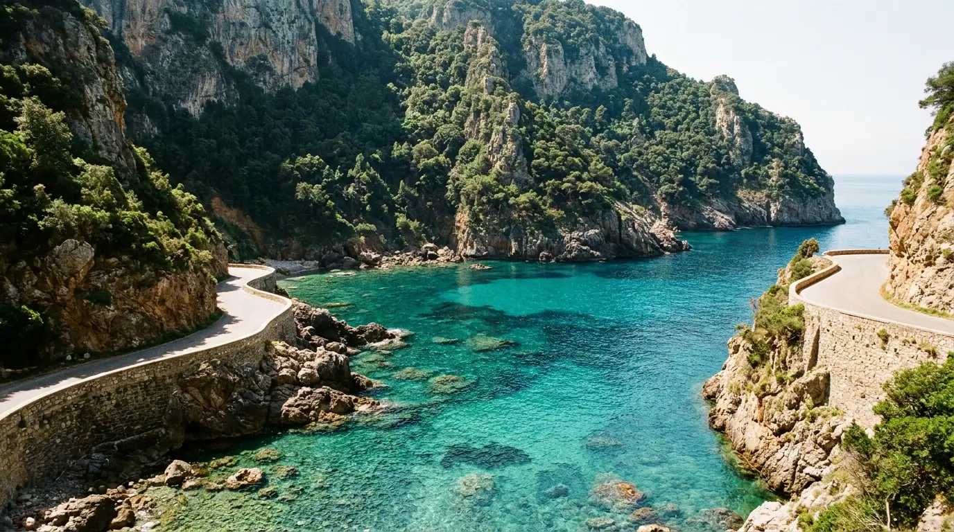 Crique turquoise de la corniche de Jijel en Kabylie